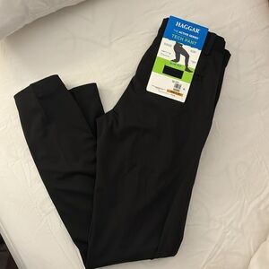 Haggar Tech Pant SZ 29 x 30 Slim Fit Black Pants New